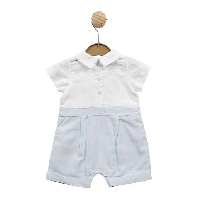 Mintini Linen Look Smocked Romper