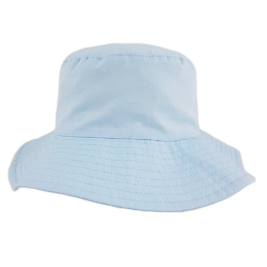 Baby Plain Sky Wide Brim Hat - Blue