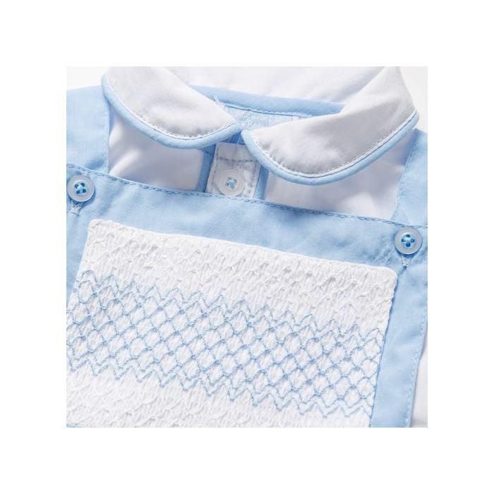 Smocked Dungaree & Shirt Suit
